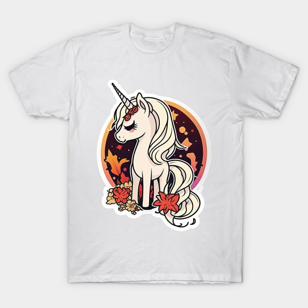 Kawaii Unicorn T-Shirt by ksemstudio